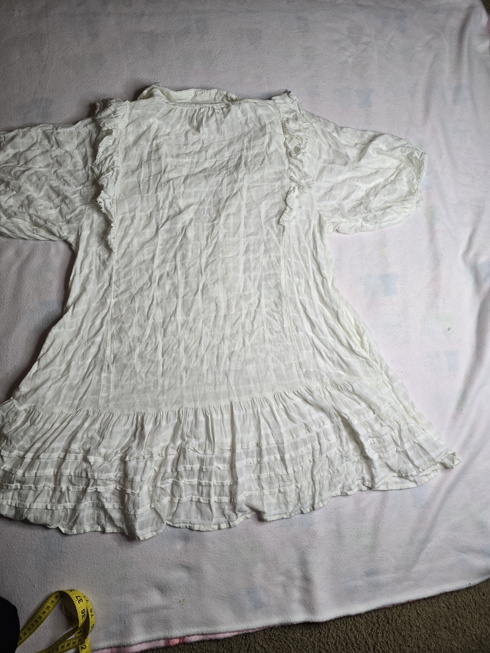 Free People White Textured Mini Dress - Picture 11 of 12